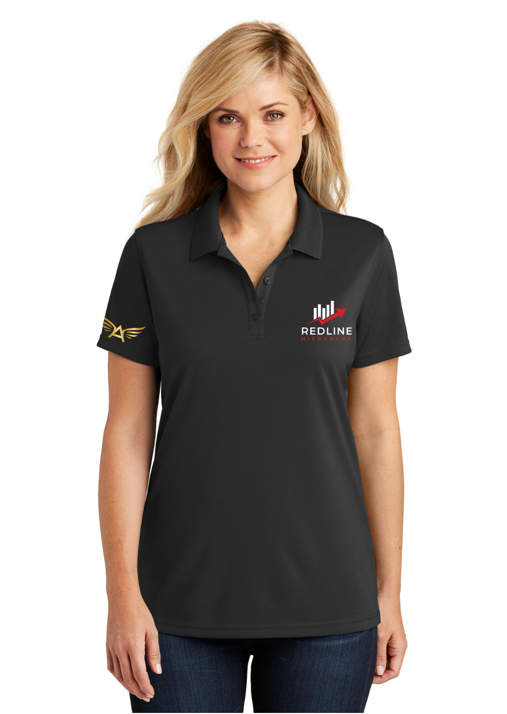 Women's Black Polo Pre-Order – Redline